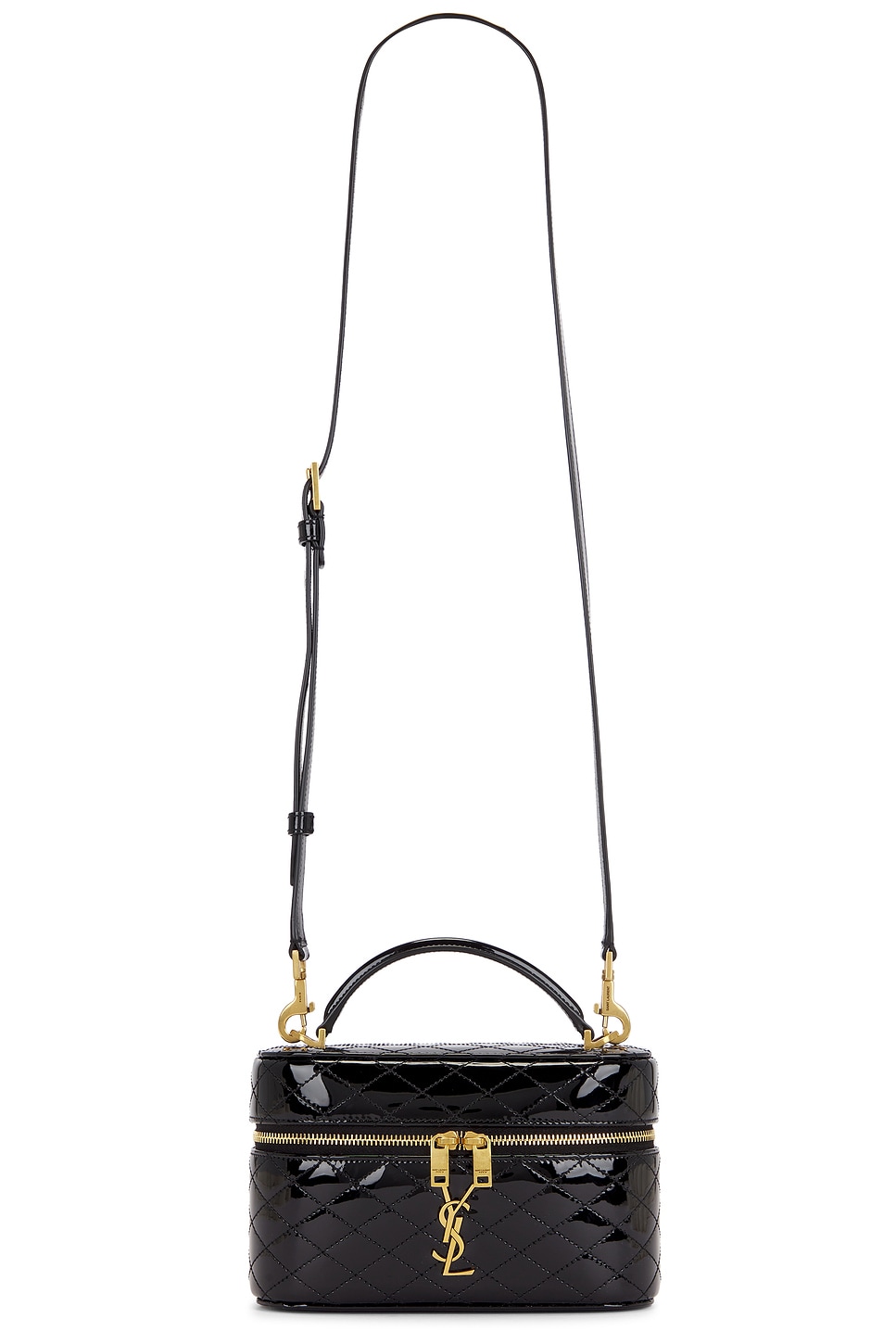 Saint Laurent Vanity Bag With Strap In Nero