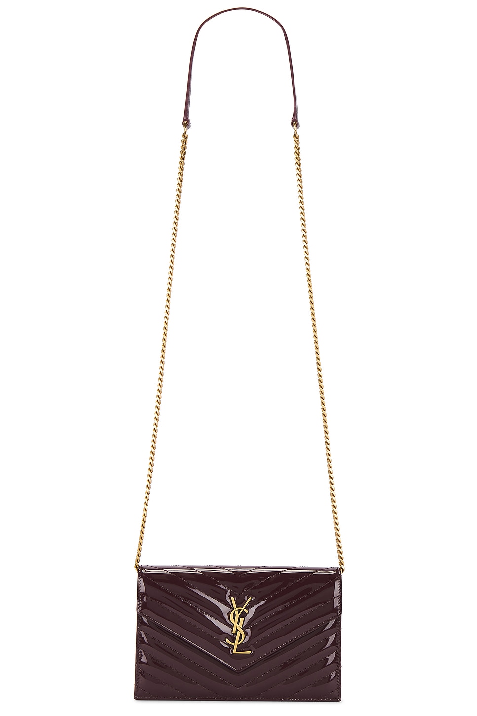 Envelope Chain Wallet Bag in Red