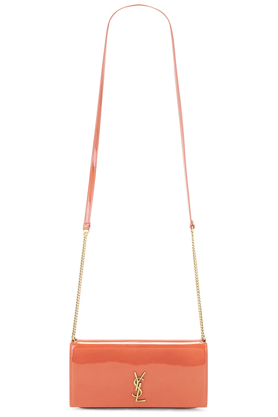 Saint Laurent Phone Holder Chain Bag In Mild Rose