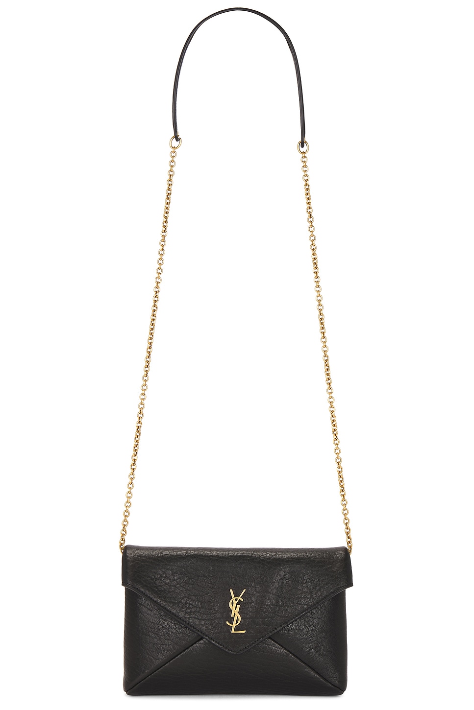 Small Pouch On Chain in Black