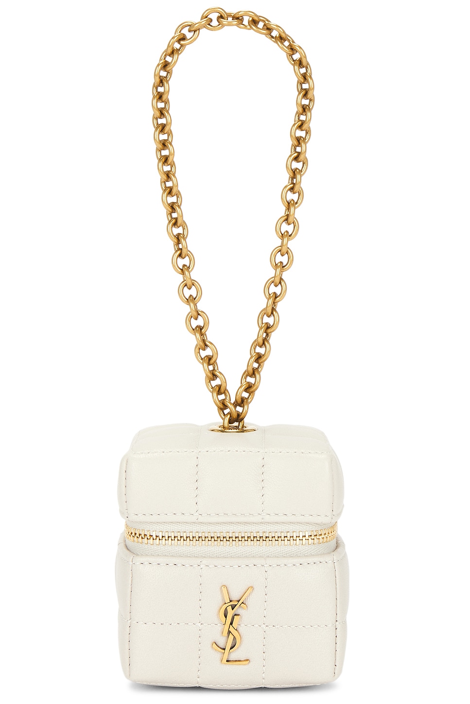 Saint Laurent Ysl Cube Bag In Crema Soft