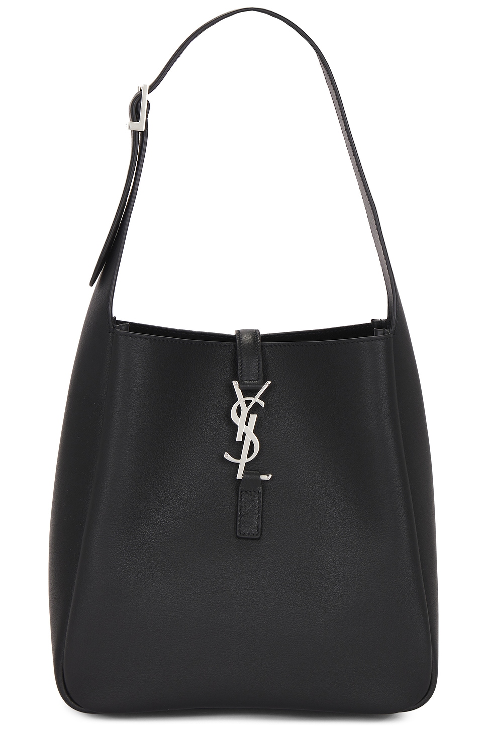 Saint Laurent Le 5 A 7 Supple Hobo Bag In Nero