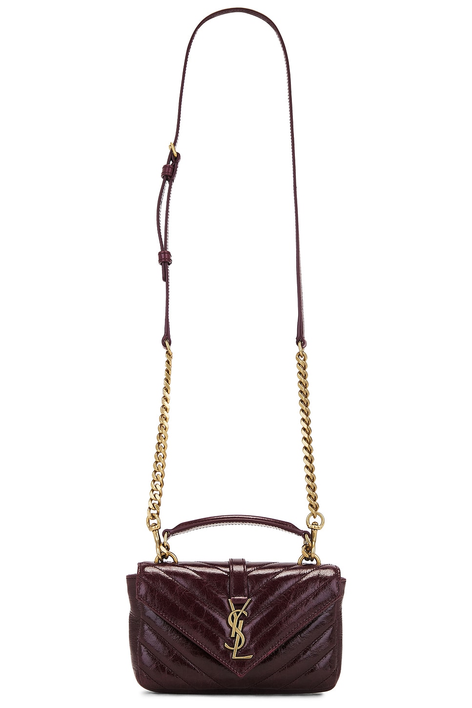 Mini College Chain Bag in Wine