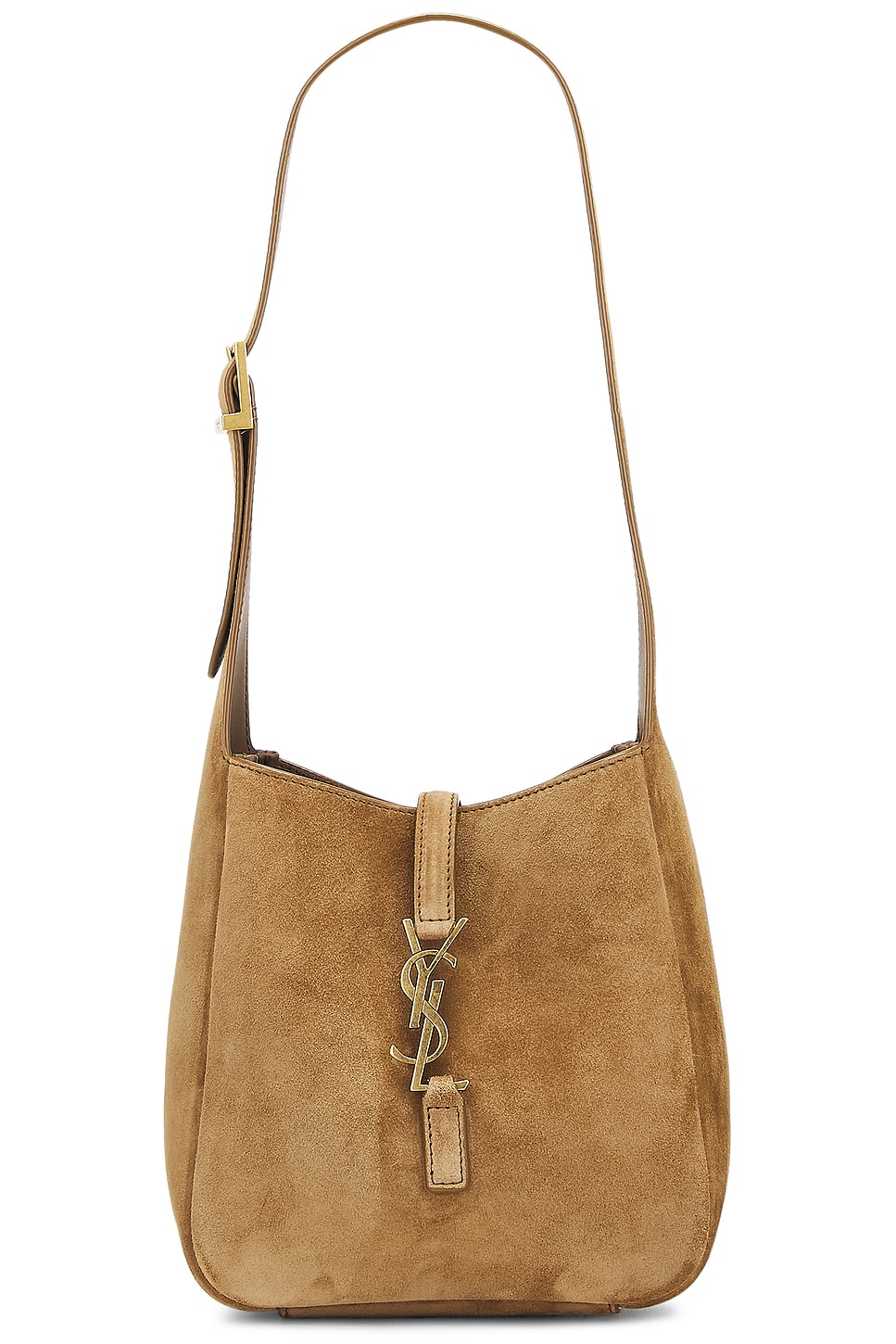 Shop Saint Laurent Baby Le 5 A 7 Bag In Golden Leaf