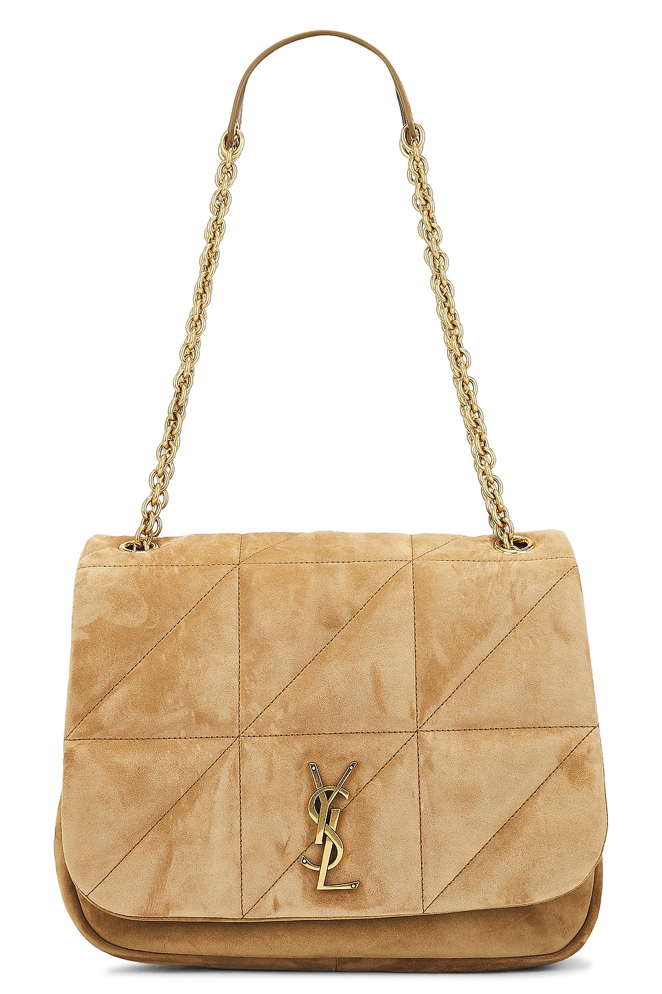 Saint Laurent Jamie 4.3 Medium Suede Shoulder Bag In Golden Leaf