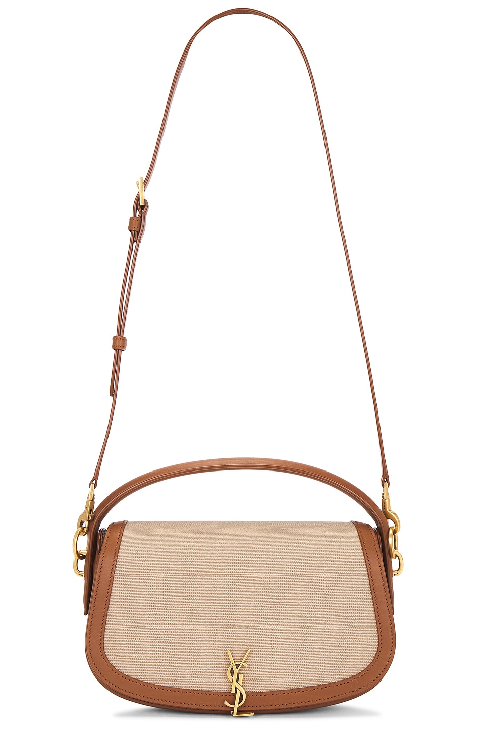 Saint Laurent Voltaire Shoulder Bag In Desert Dust & Brick
