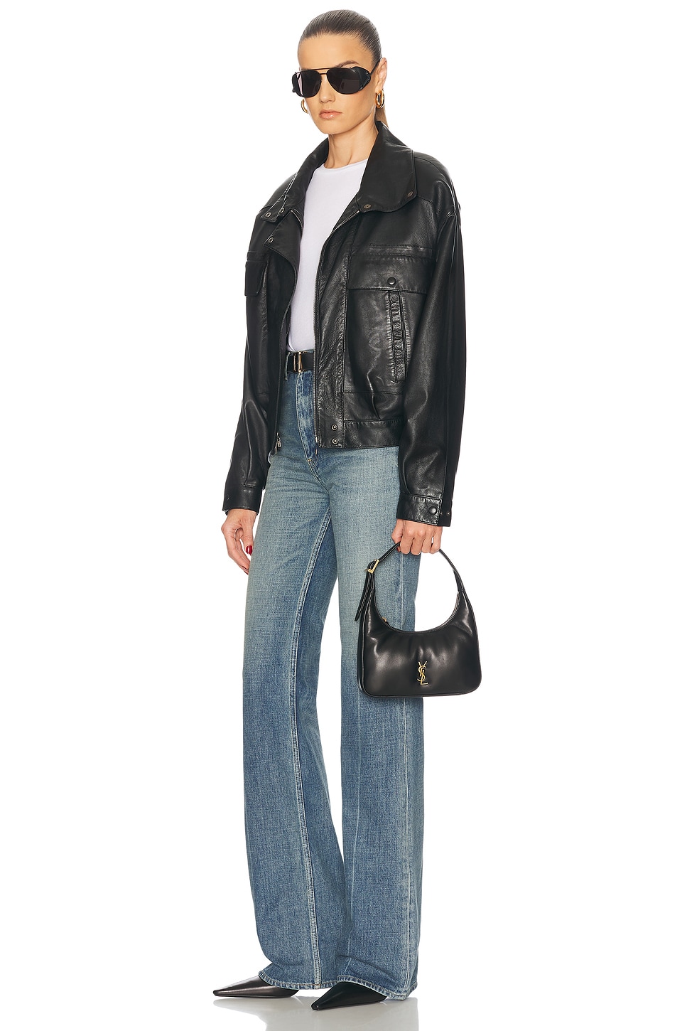 Saint Laurent Calypso Shoulder Bag In Nero