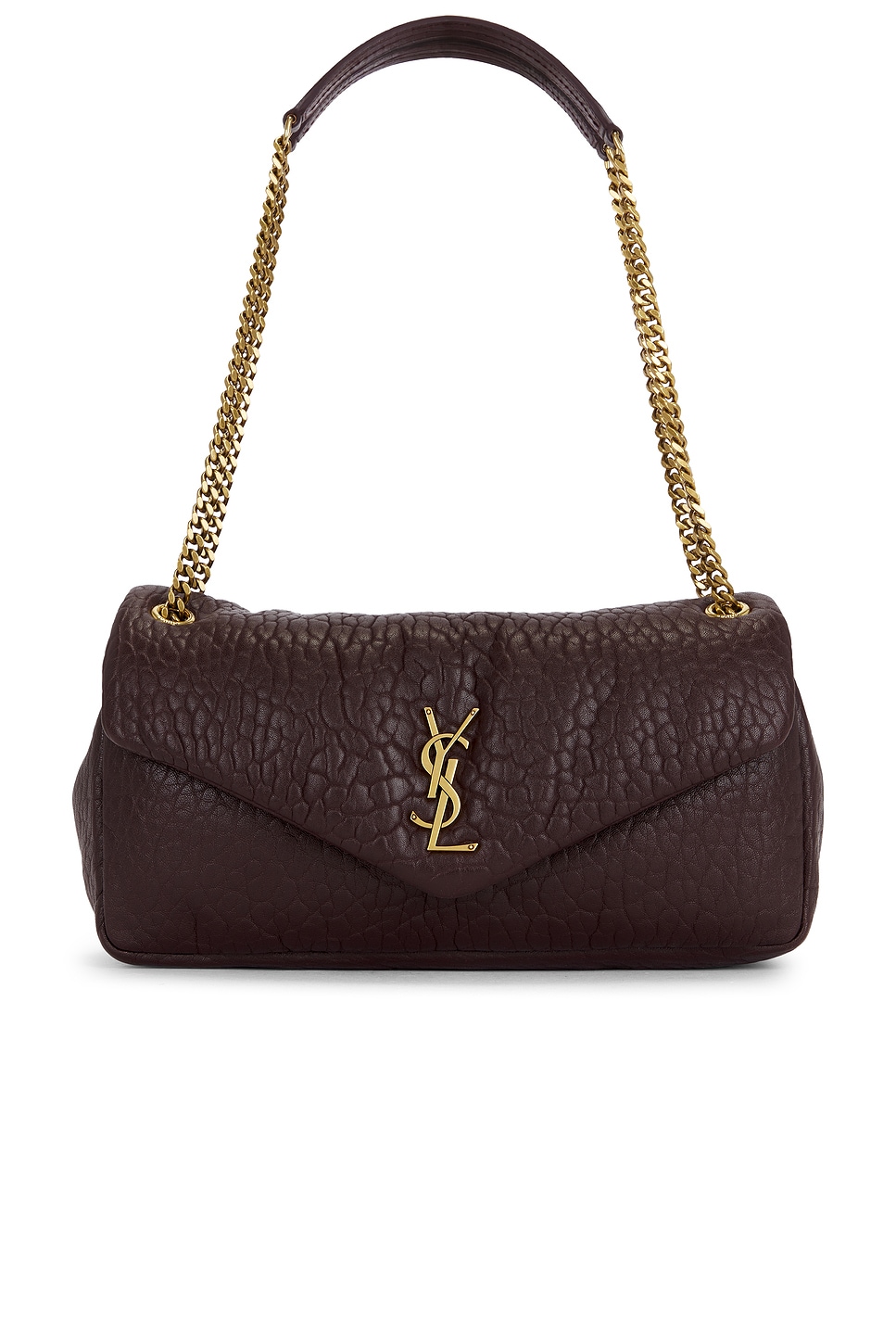 Saint Laurent Medium Calypso Chain Bag In Dark Currant
