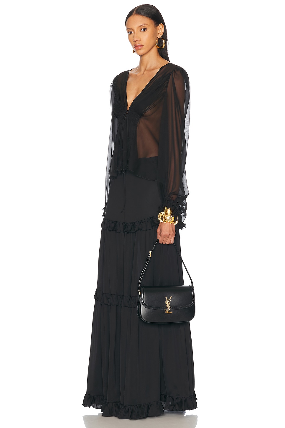 Saint Laurent Solferino Small Leather Shoulder Bag