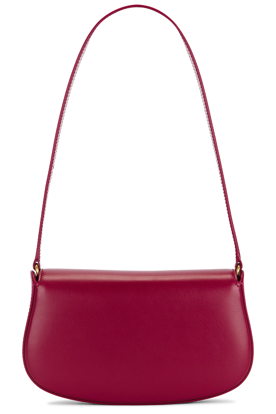 Saint Laurent Mini Shoulder Bag - side view in Cherry jam