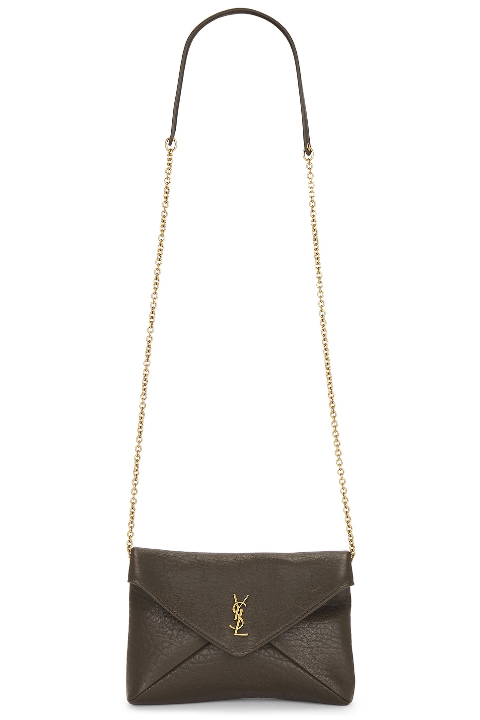 Small Pouch On Chain in Charcoal