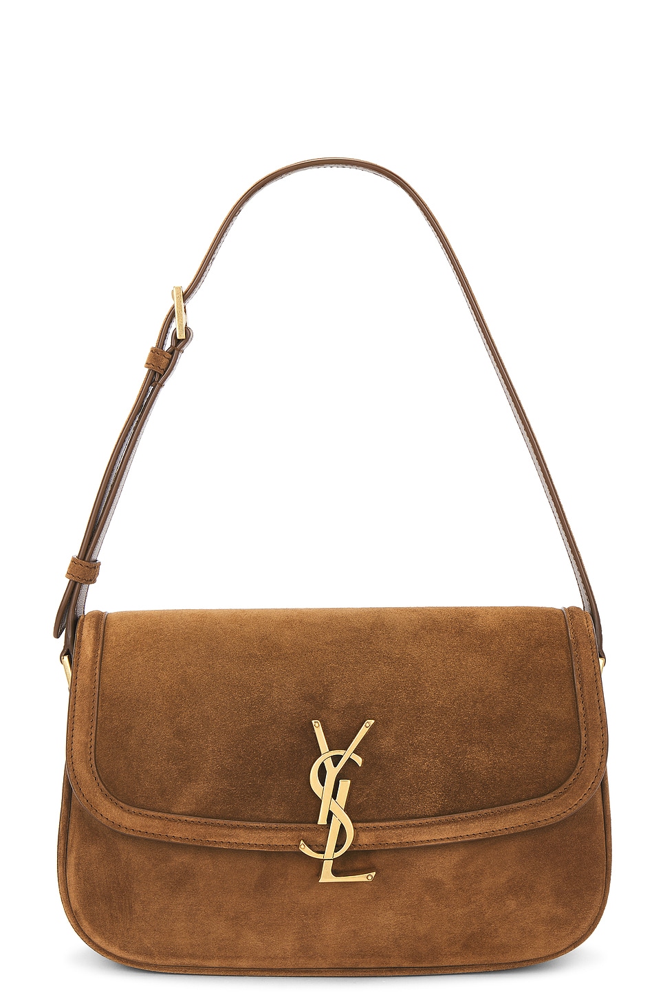 Saint Laurent Solferino Suede Leather Shoulder Bag