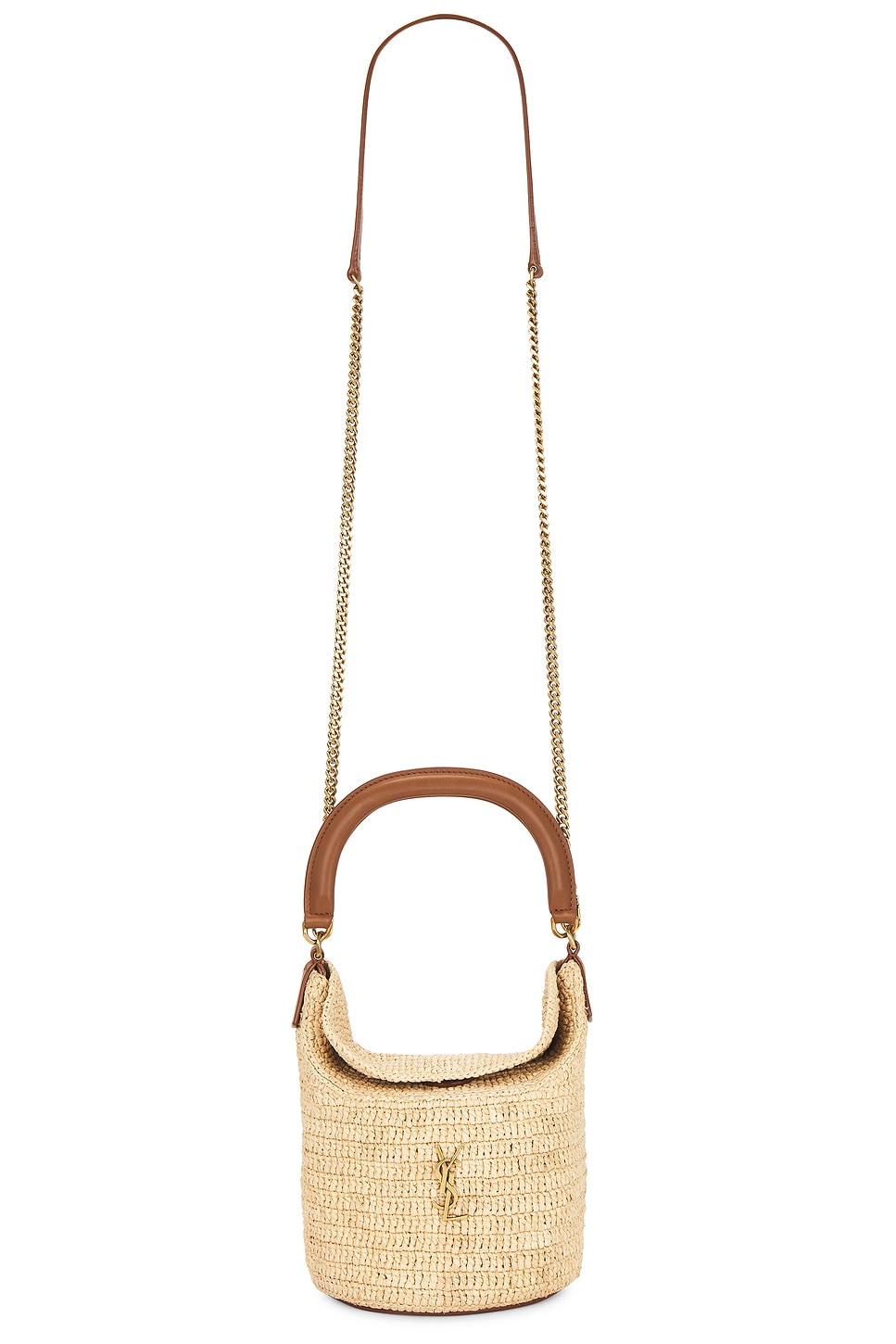 Saint Laurent Gaby Raffia Bucket Bag