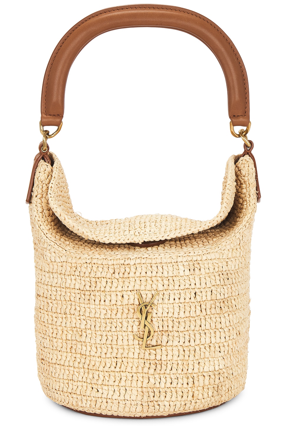 Saint Laurent Gaby Raffia Bucket Bag