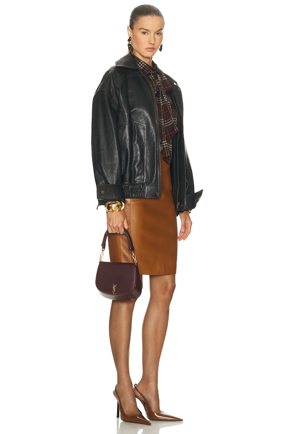 Saint Laurent Voltaire Crossbody Bags Bordeaux In Burgundy