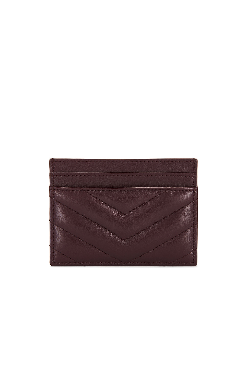 Saint Laurent Credit Card Case In Burgundy