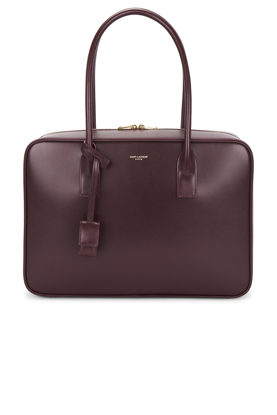 Saint Laurent Slp Bauletto Bag In Burgundy