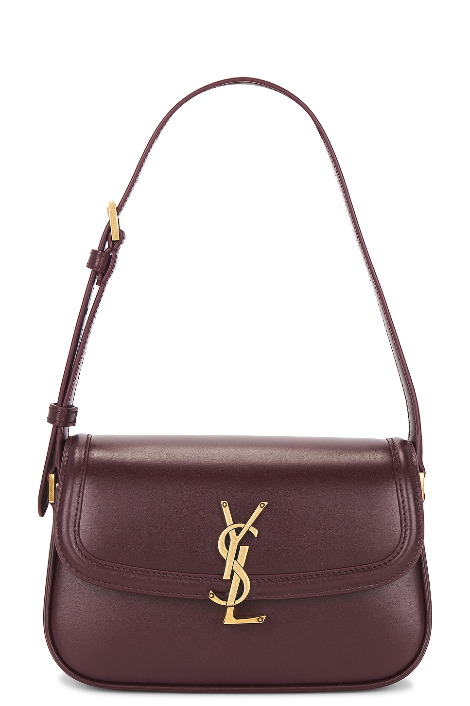 Saint Laurent Mini Solferino Bag In Burgundy