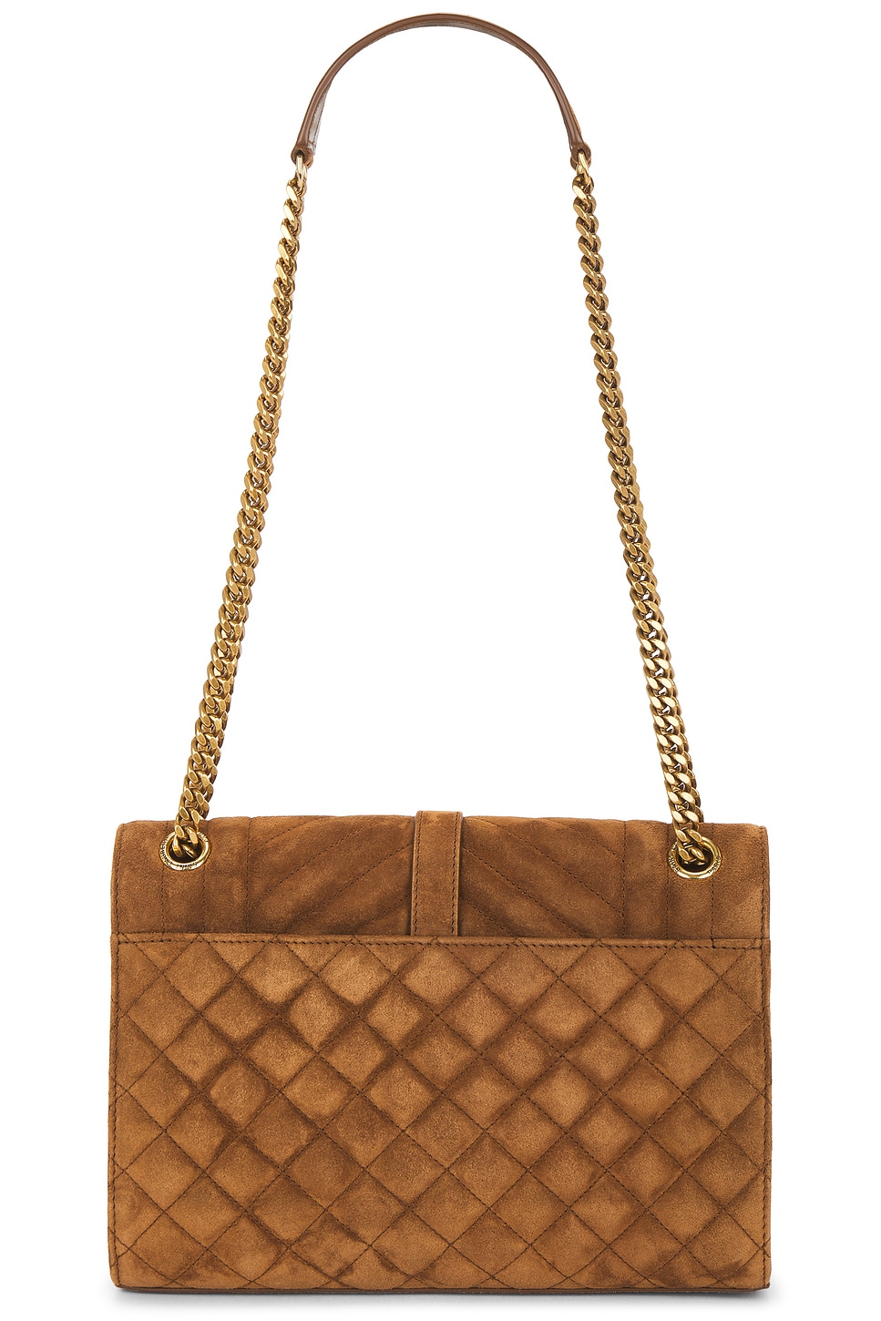 Saint Laurent Medium Envelope Chain Bag In Brown