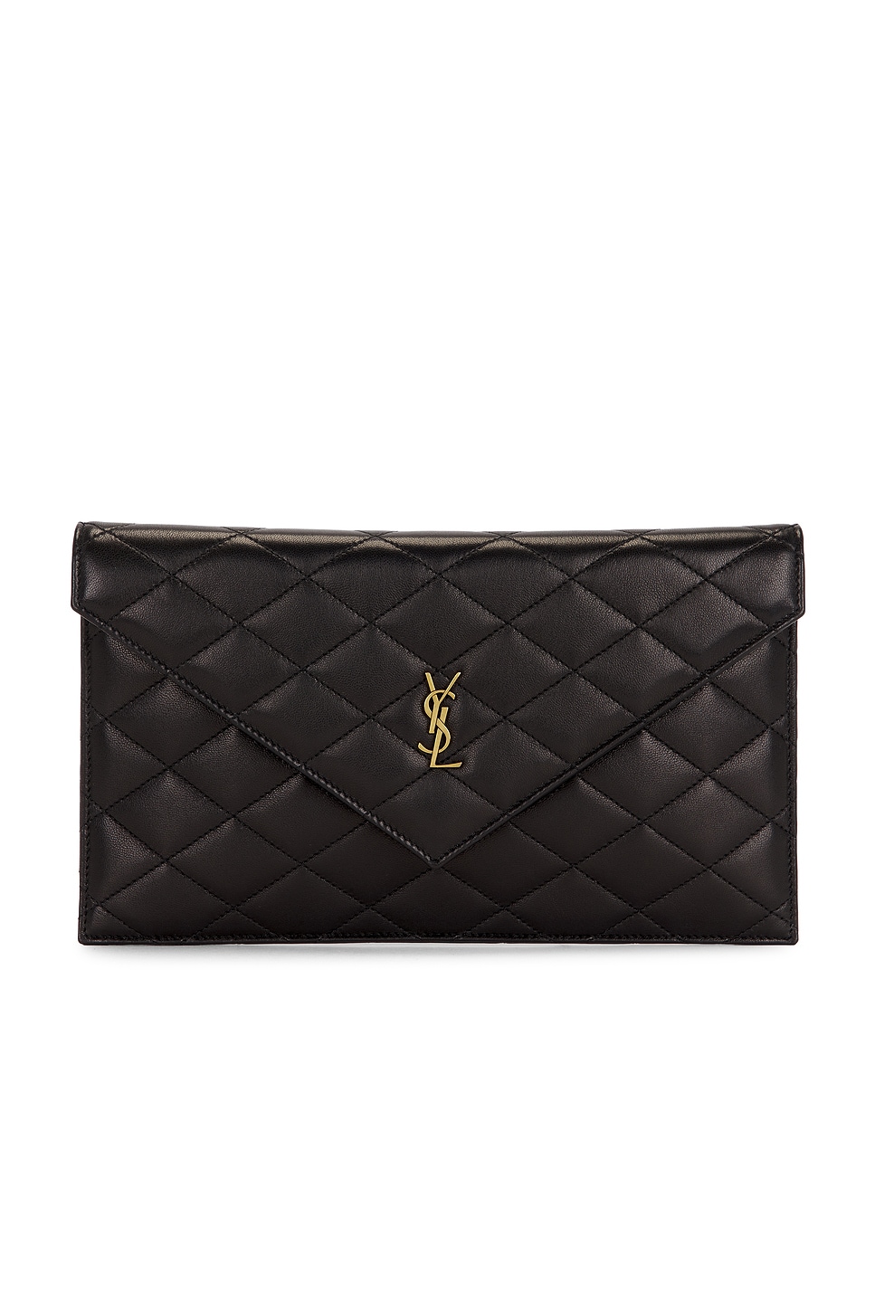 Saint Laurent Agneau Plume Matelasse Pouch