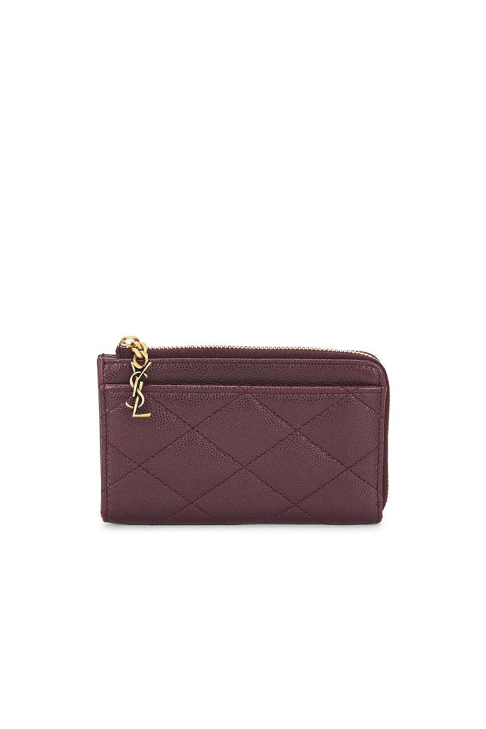 Saint Laurent Grain De Poudre Matelasse Zipped Card Case | Thumbnail 7