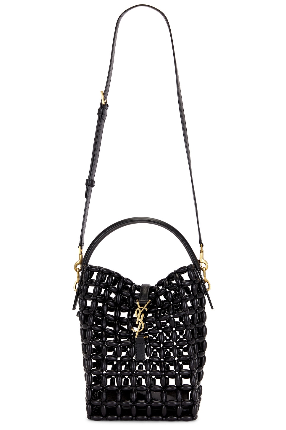 Saint Laurent Small Le 37 Supple Bucket Bag in Black