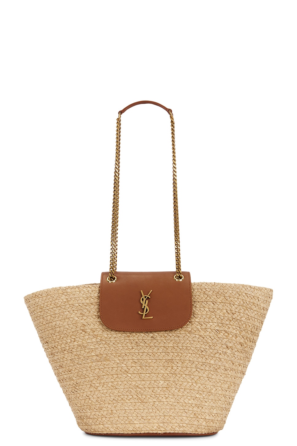 Saint Laurent Manon Panier Bag In Maple Sugar & Brick