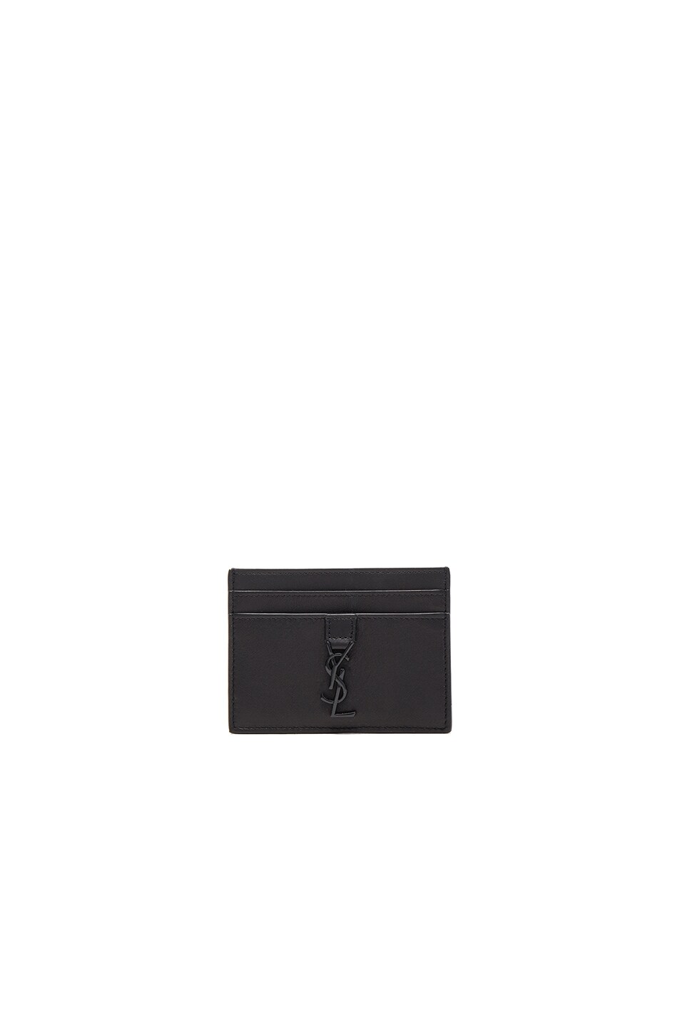 Image 1 of Saint Laurent Monogramme Card Holder in Black