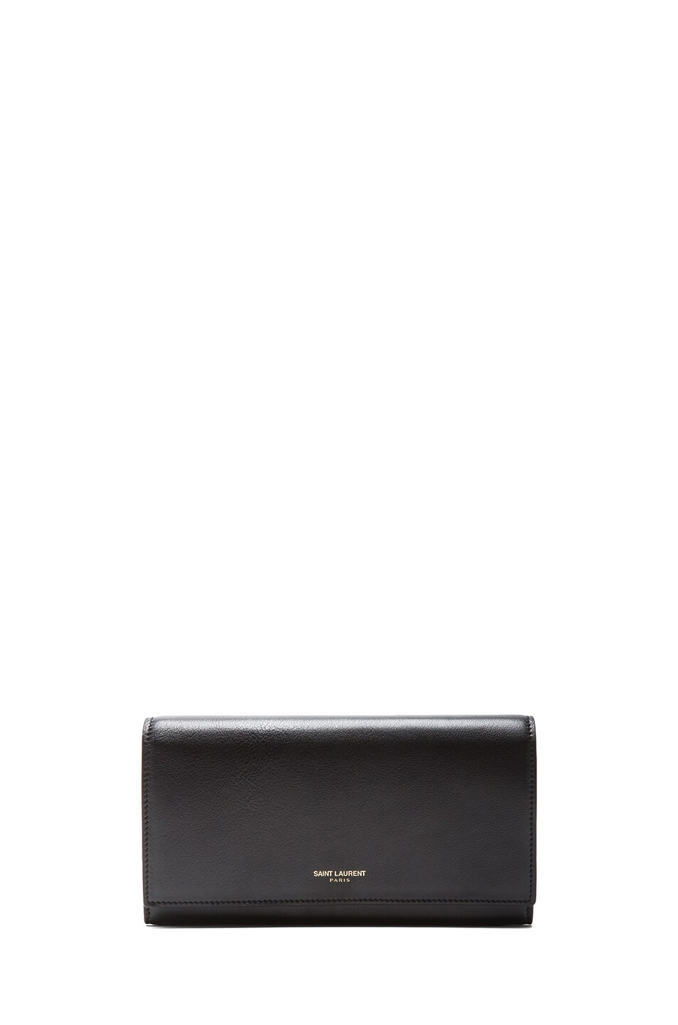 Image 1 of Saint Laurent Large Flap Wallet in Black