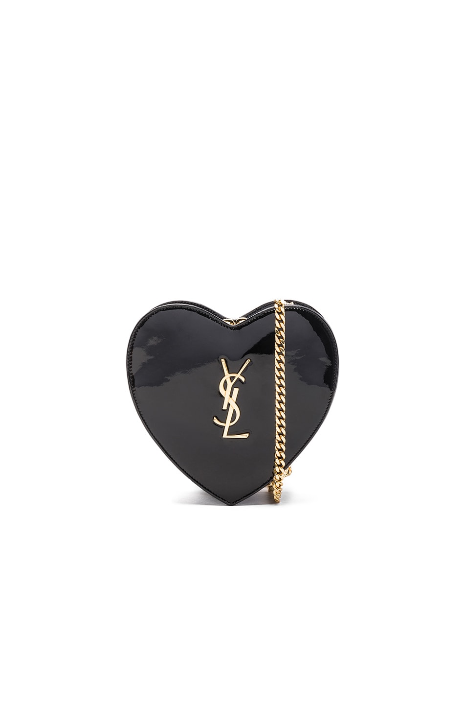 Image 1 of Saint Laurent Small Patent Leather Love Bag in Black