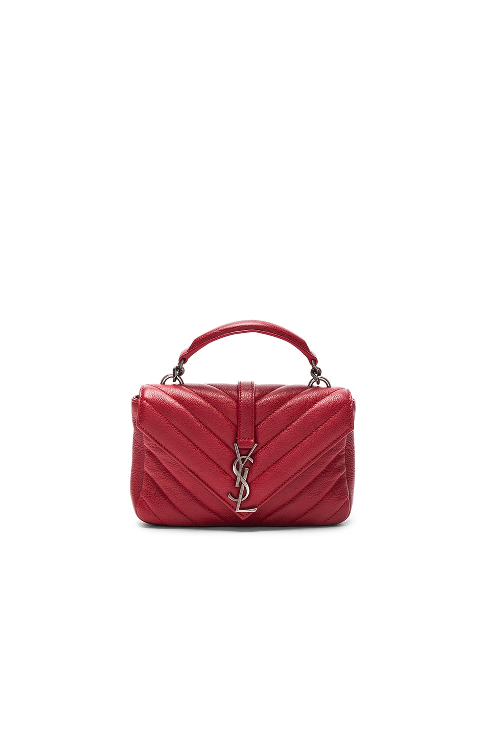 Image 1 of Saint Laurent College Chain Wallet in Red