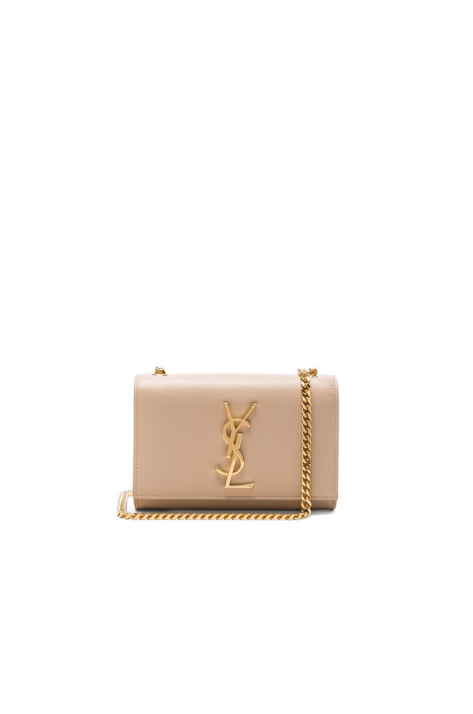 Image 1 of Saint Laurent Small Leather Monogramme Kate Chain Bag in Poudre