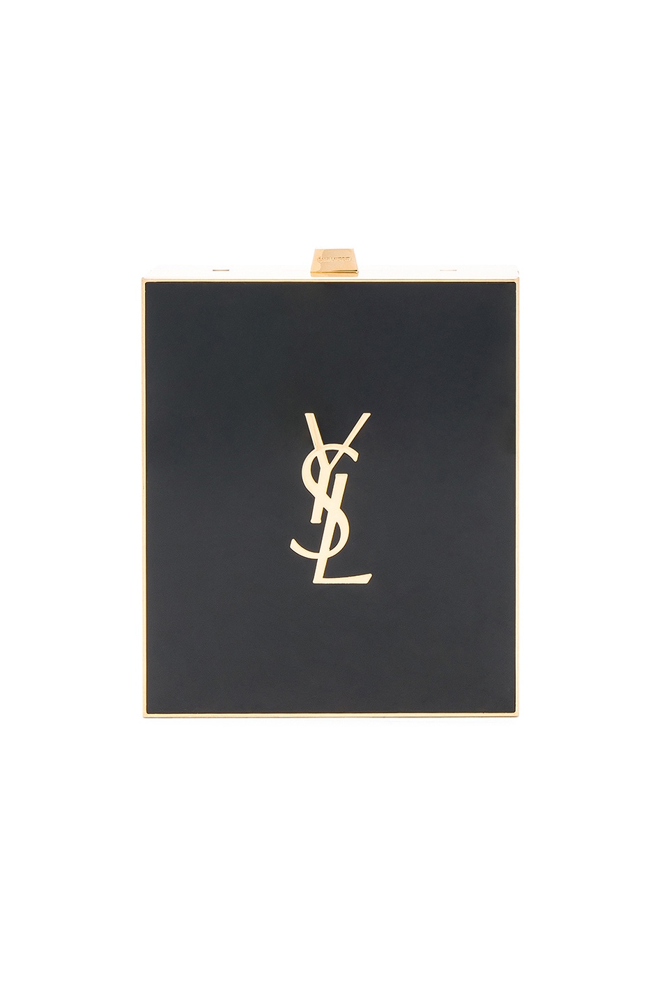 Image 1 of Saint Laurent Plexi and Metal Tuxedo Box in Black & Gold
