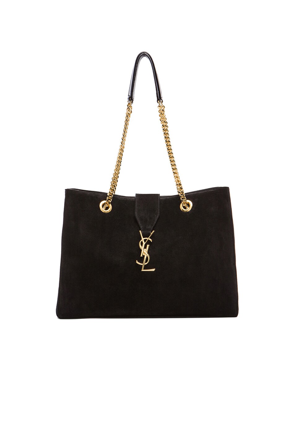 Image 1 of Saint Laurent Monogram Shopping Bag in Black
