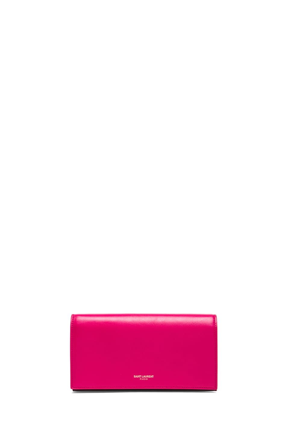 Image 1 of Saint Laurent Large Flap Wallet in Lipstick Fuchsia