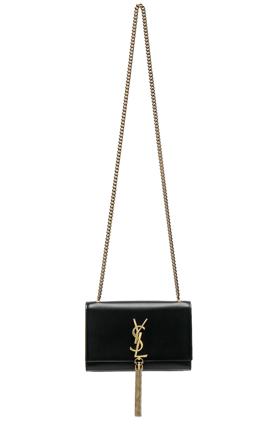 Image 1 of Saint Laurent Small Monogramme Kate Tassel Chain Bag in Black