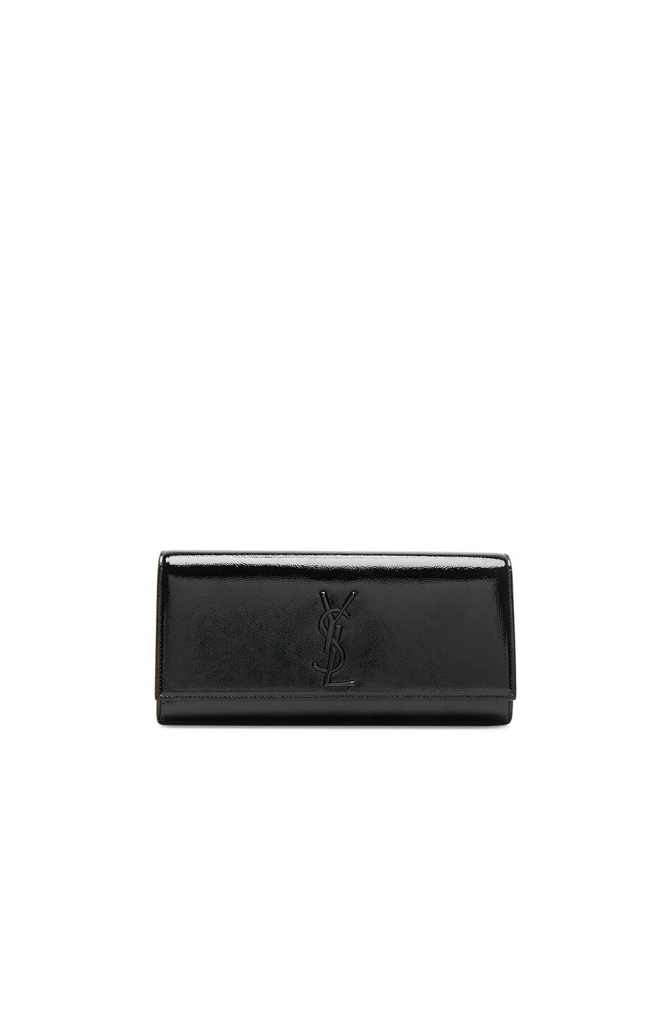 Image 1 of Saint Laurent Patent Monogramme Kate Clutch in Black