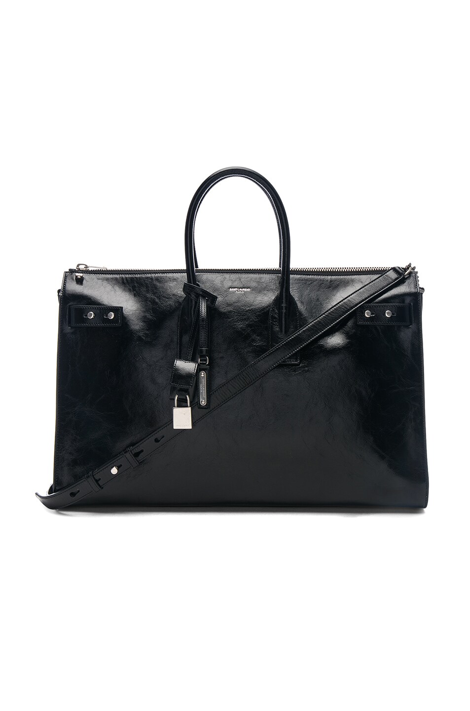 Image 1 of Saint Laurent Medium Zipped Sac de Jour Supple Duffel Bag in Black