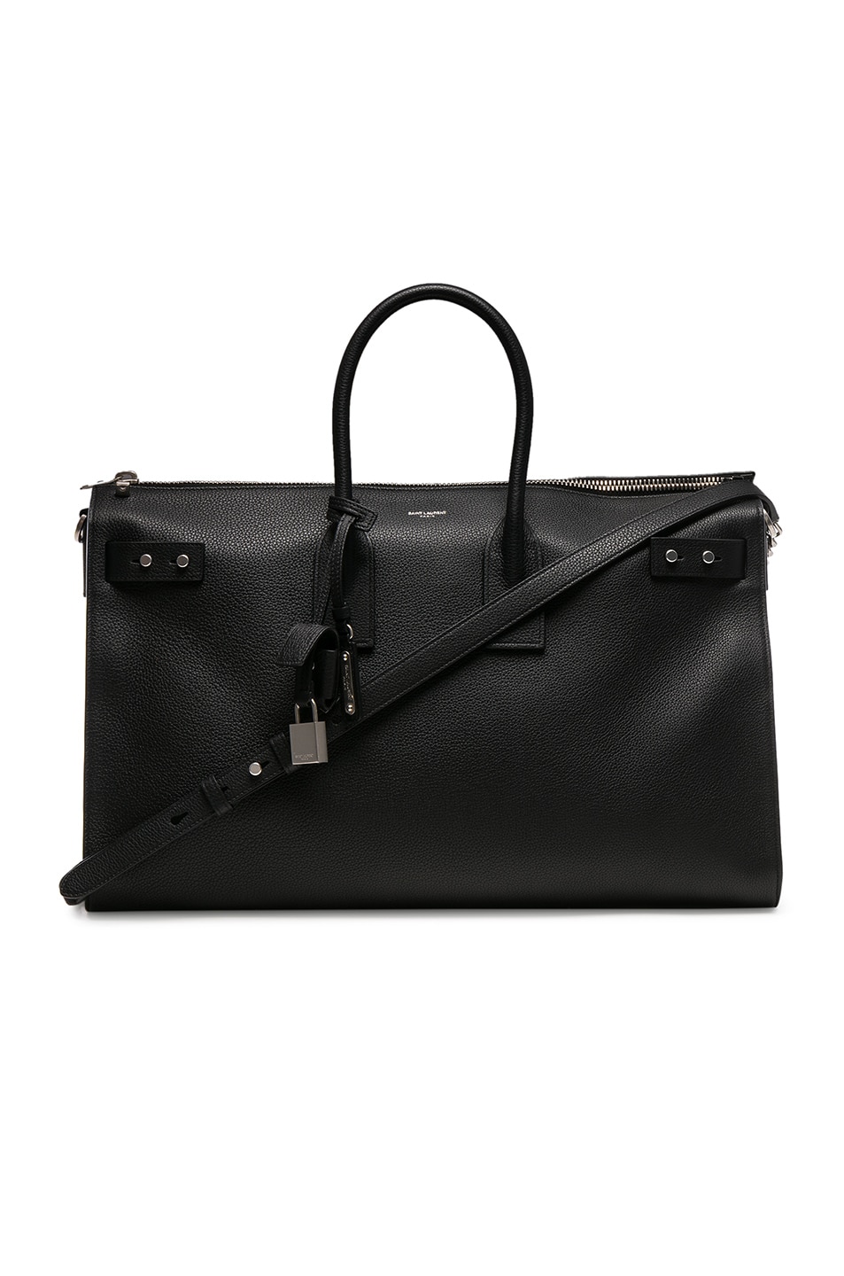 Image 1 of Saint Laurent Medium Zipped Supple Sac de Jour Duffel Bag in Black