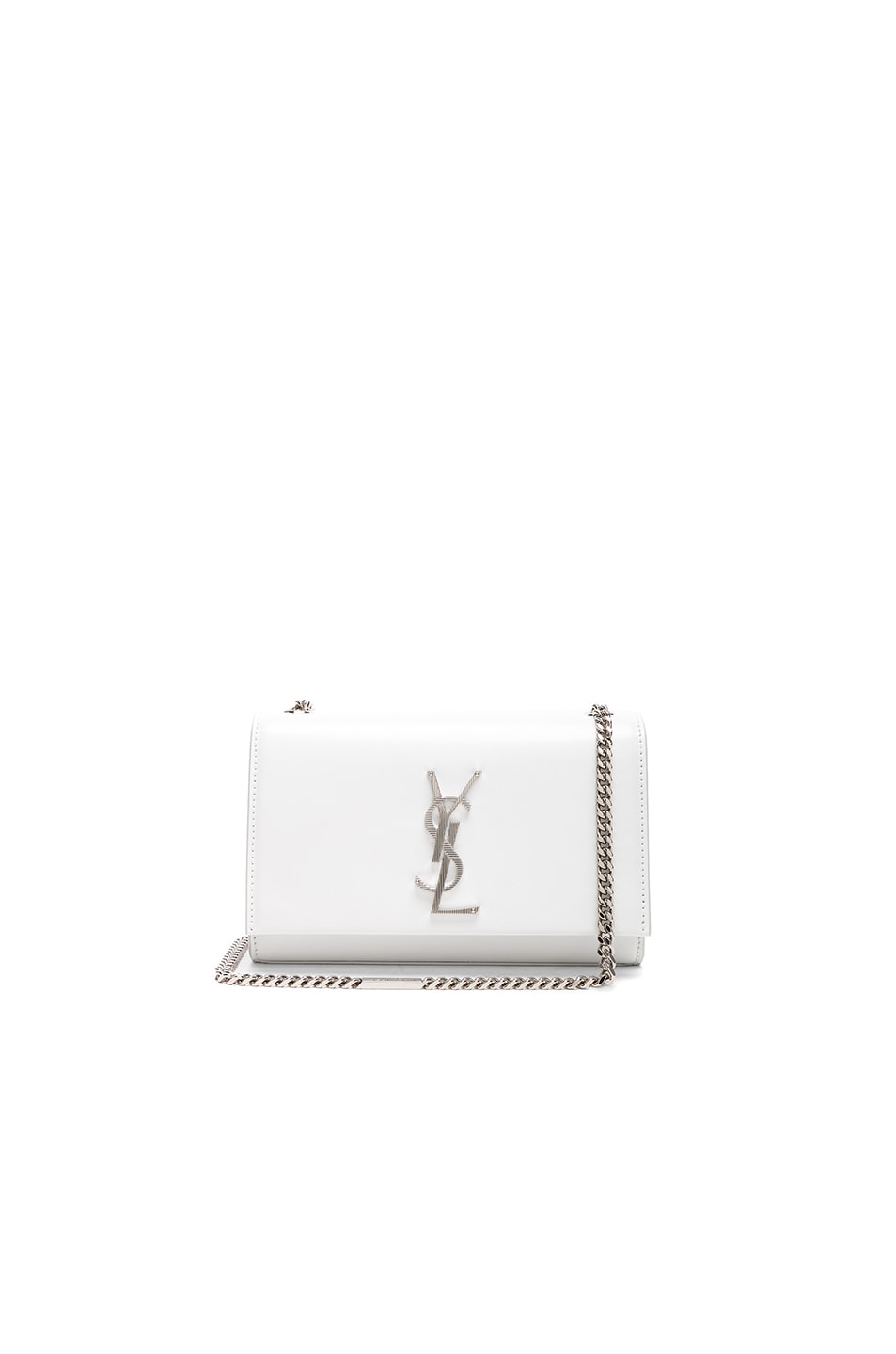 Image 1 of Saint Laurent Small Tonal Monogramme Kate Chain Bag in Optic White