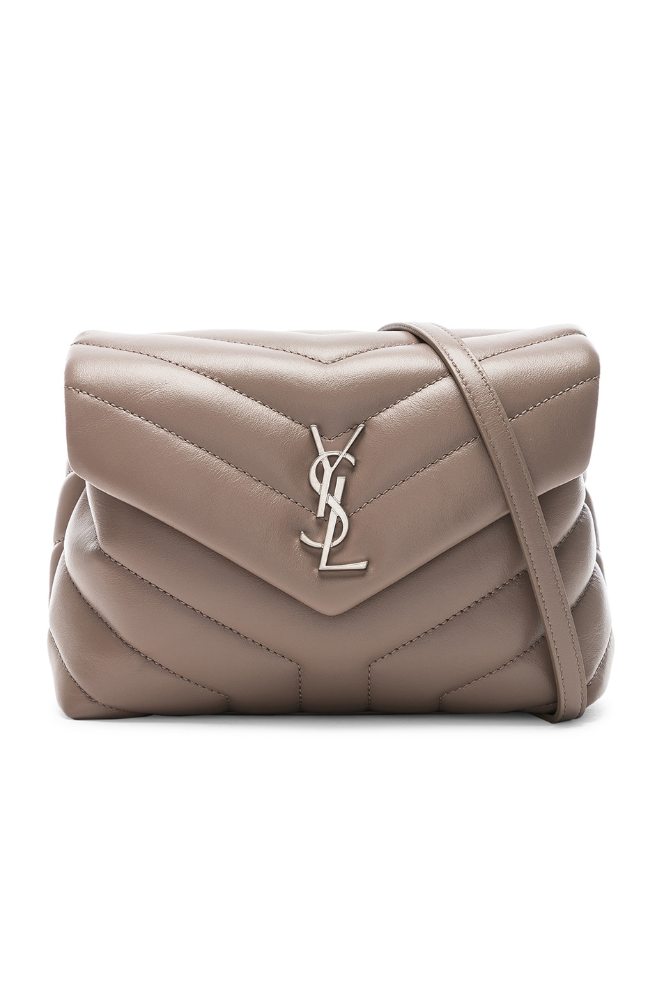Image 1 of Saint Laurent Toy Supple Monogramme Loulou Strap Bag in Taupe Sand