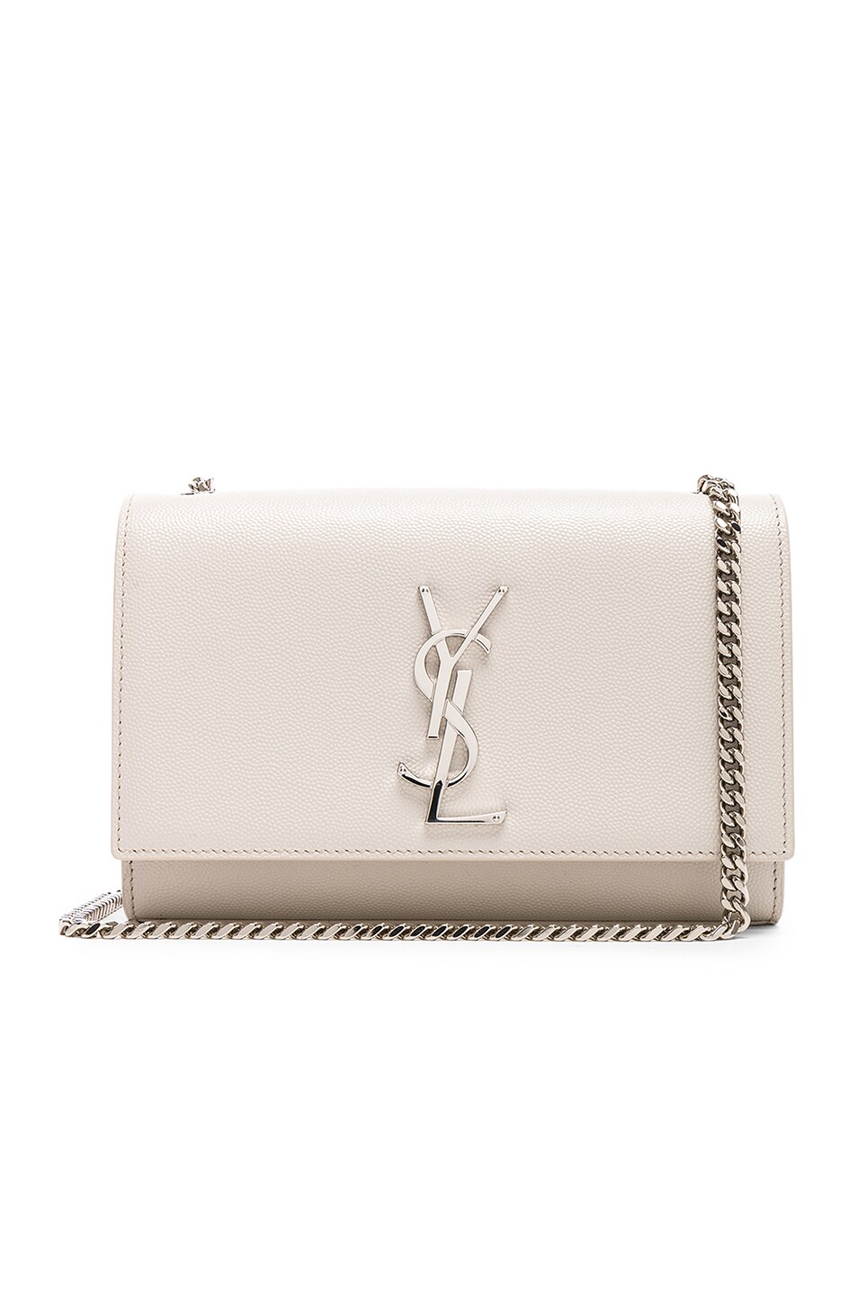 Image 1 of Saint Laurent Small Monogramme Kate Chain Bag in Icy White