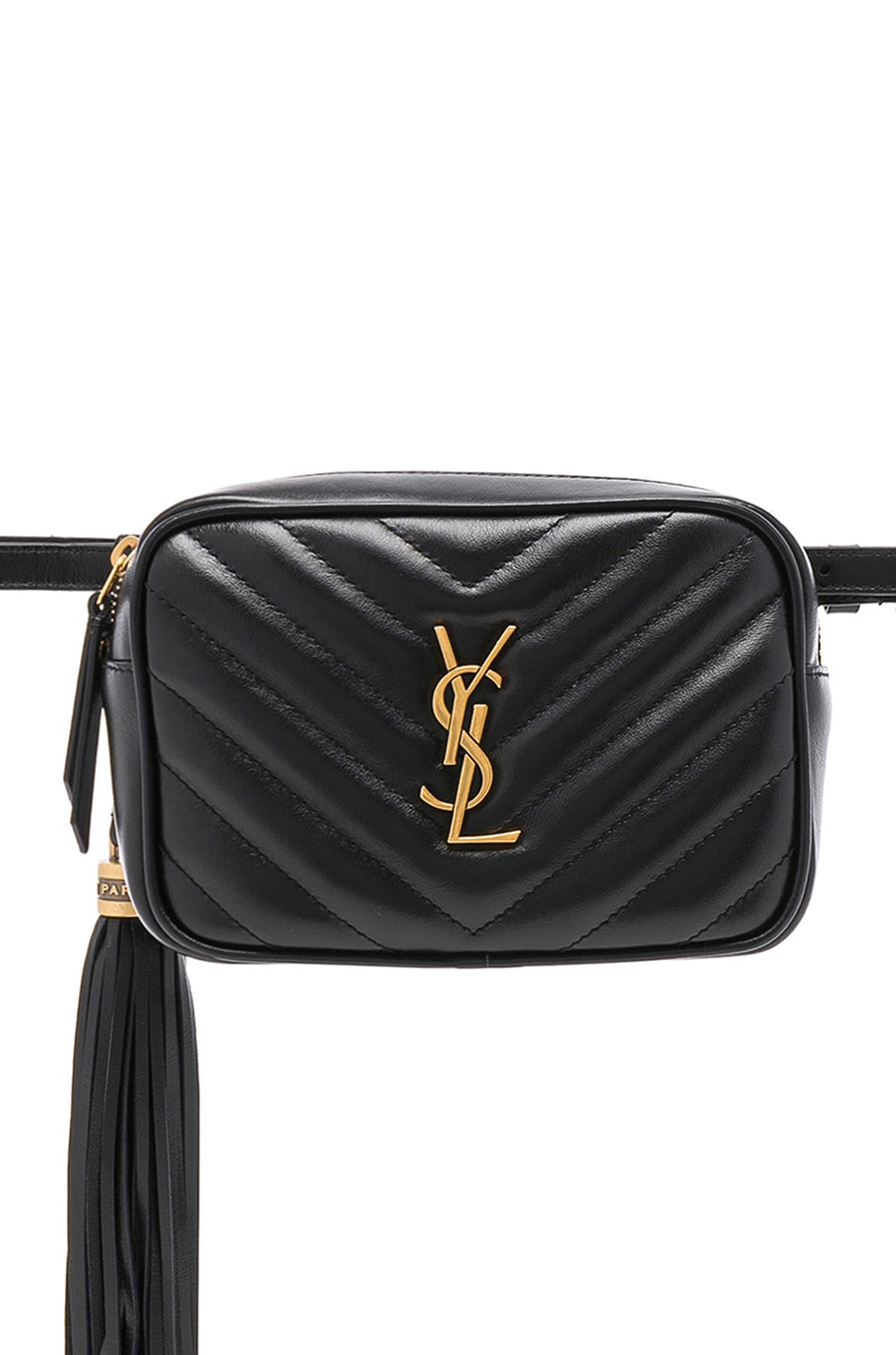 Image 1 of Saint Laurent Monogramme Lou Hip Belt with Pouch in Black
