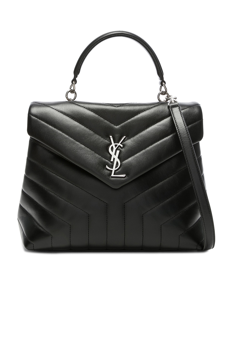 Image 1 of Saint Laurent Monogramme Loulou Top Handle Bag in Black