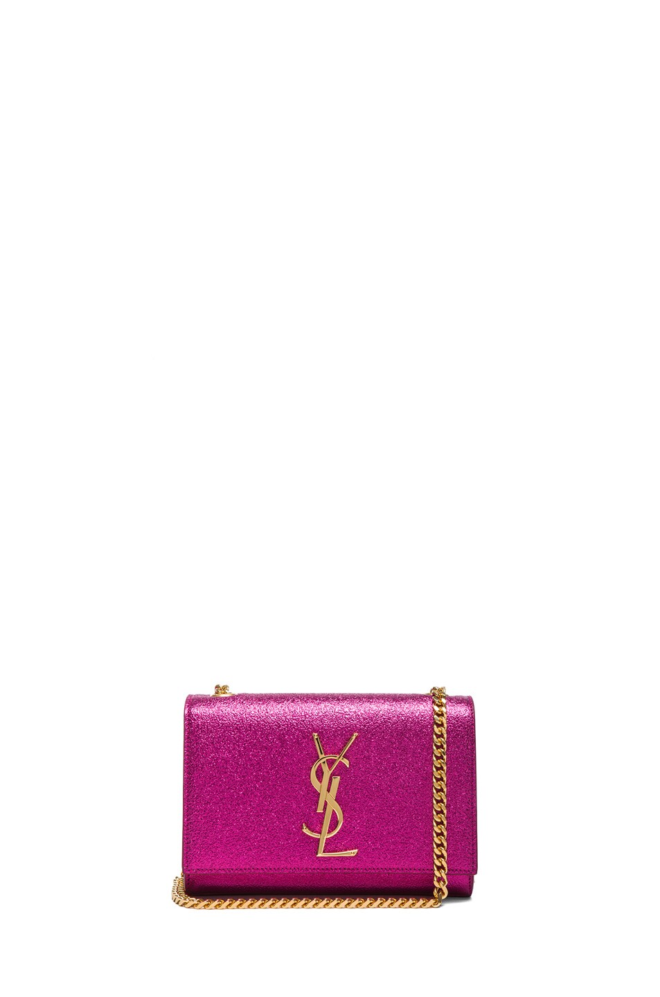 Image 1 of Saint Laurent Small Monogramme Chain Bag in Metallic Pink