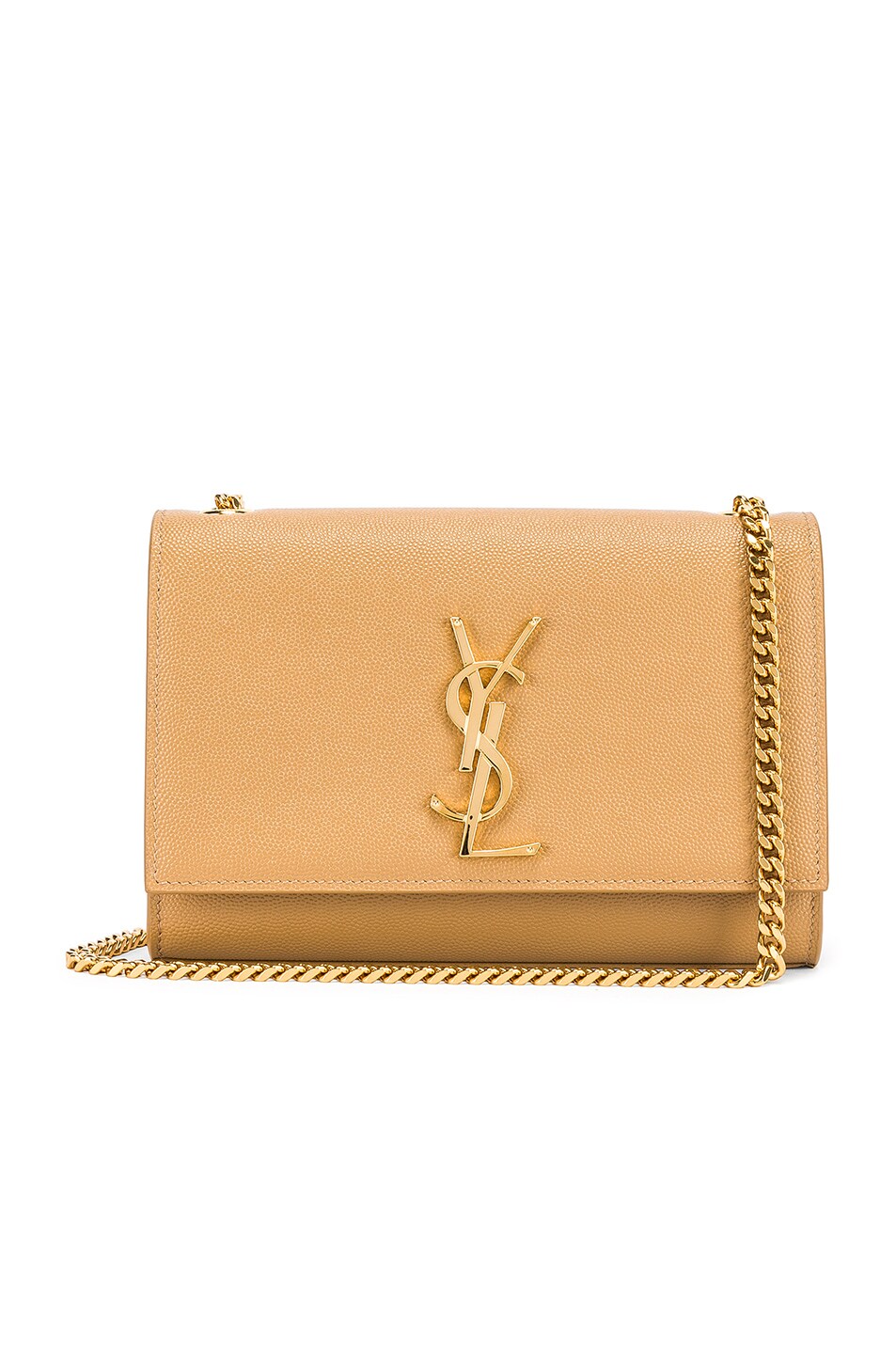 Image 1 of Saint Laurent Small Kate Monogramme Chain Bag in Toffee