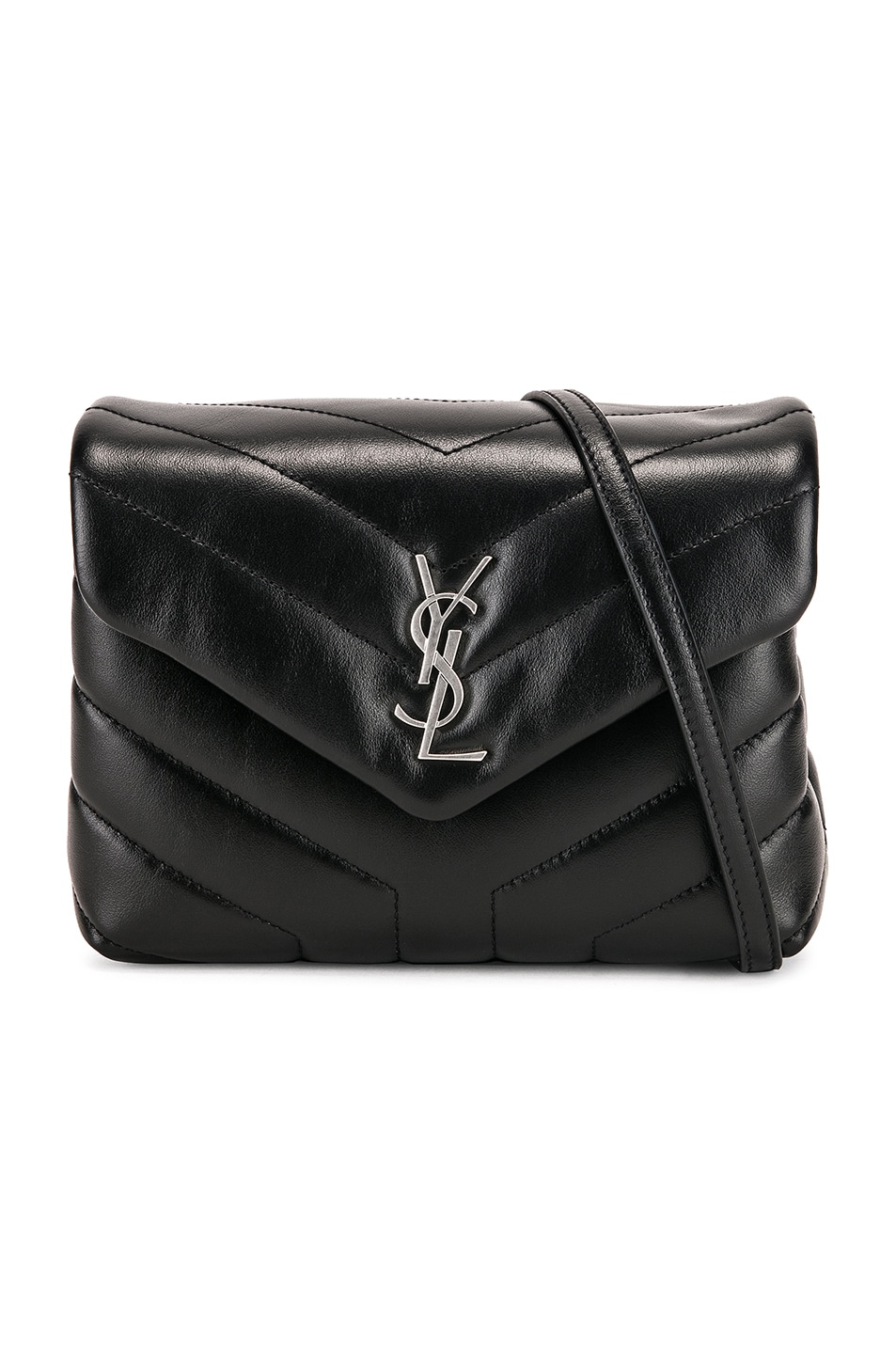 Image 1 of Saint Laurent Monogramme Loulou Strap Bag in Black