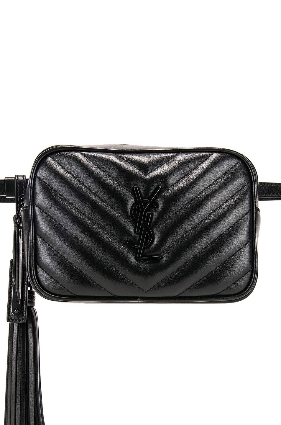 Image 1 of Saint Laurent Monogramme Lou Hip Belt with Pouch in Black