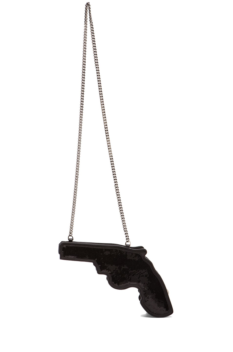 Image 1 of Saint Laurent Gun Sequin Chain Bag in Black