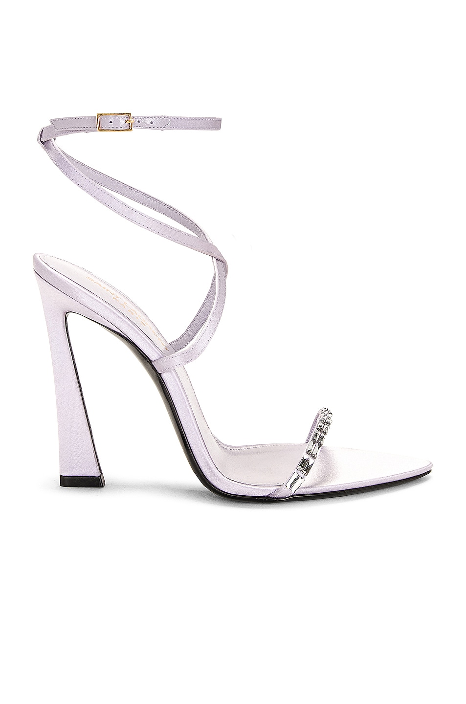 Image 1 of Saint Laurent Gippy 110 Sandal in Poly Grey & Crystal